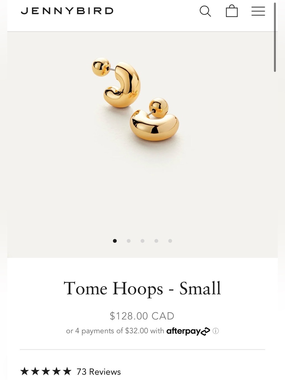 Jenny Bird Tome Hoops Small